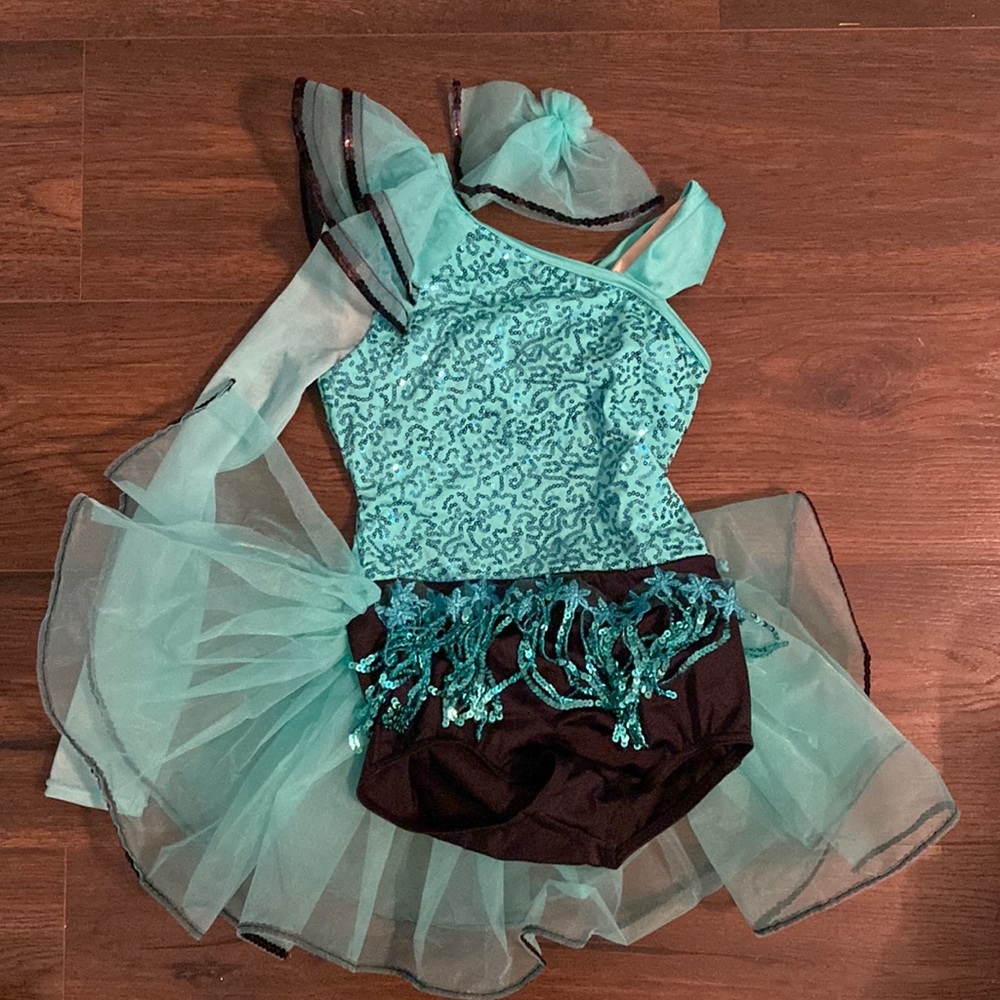 Weissman Turquoise Kids Dance Costume